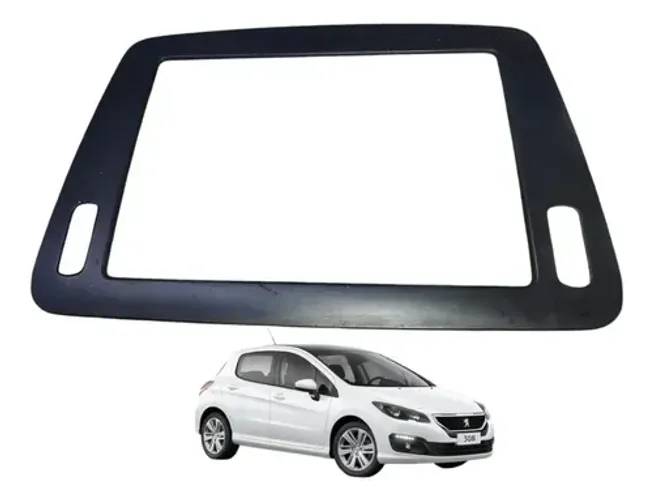 Moldura Multimídia Peugeot 308 408 2013 A 2015 Preto