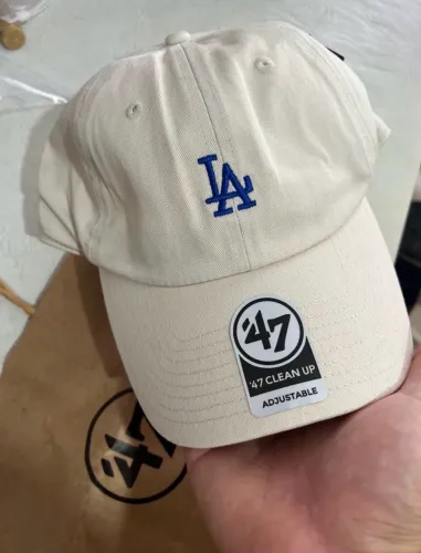 boné 47 brand los angeles dodgers bege