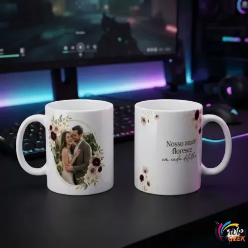 Caneca Porcelana Dia dos namorados foto casal
