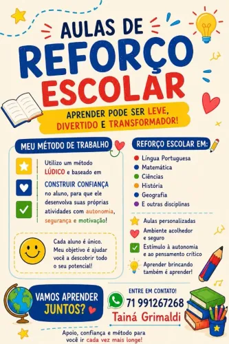 Reforço Escolar Personalizado / Aulas Particulares 