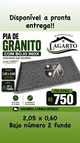 PIA DE COZINHA DISPONÍVEL A PRONTA ENTREGA