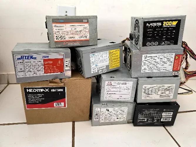 Lote 10 Fontes ATX Usadas 200W a 500W - Bluecase Positivo Liteon e mais