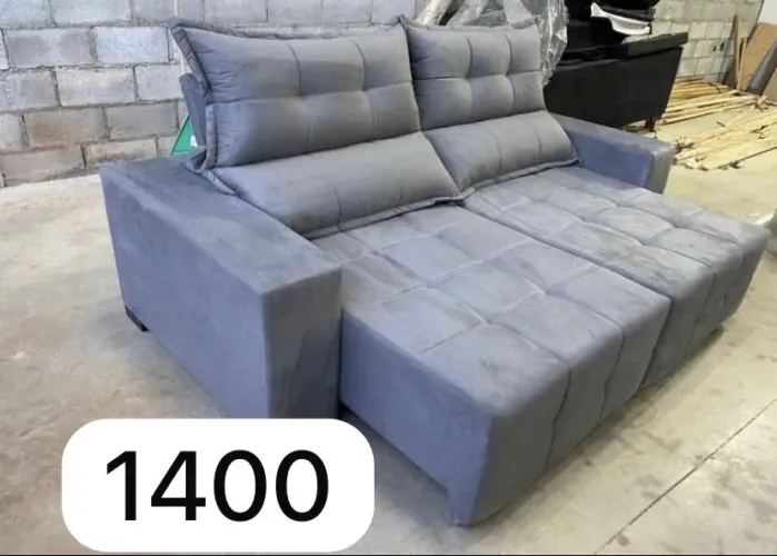 Sofá Cama Retrátil e Reclinável Novo, 2,00m Entrega Grátis