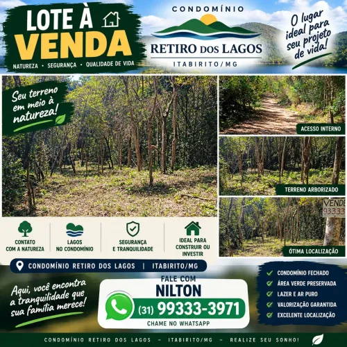 Vende se no retiro dos lagos em itabirito condômino