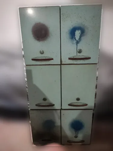 Armário de Cozinha de Metal Clássico Anos 80