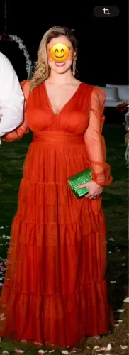 Vendo vestido de festa terracota