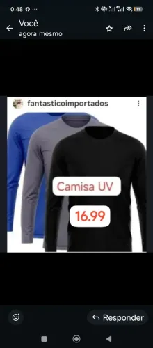 Camisa UV 50* SUPER PERFEITAS