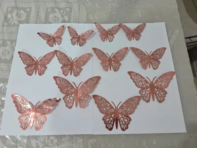 12 Borboletas 3d Decoração Sala Quarto Parede Bolo