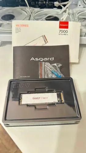 SSD 1TB Asgard AN4+ M.2 2280 PCIe 4.0 NVMe Leitura 7000MB/s Gravação 6000MB/s