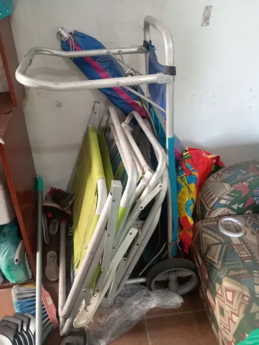 Kit cadeira de praia + carrinho