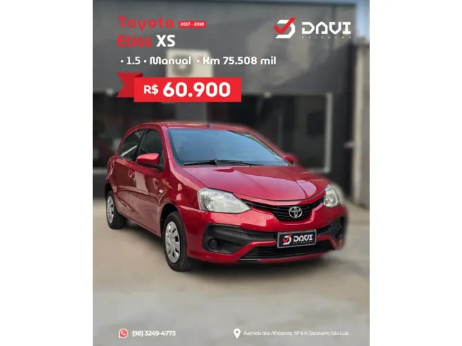 Toyota Etios XS 1.5 Flex 16V 5P Mec. 2018