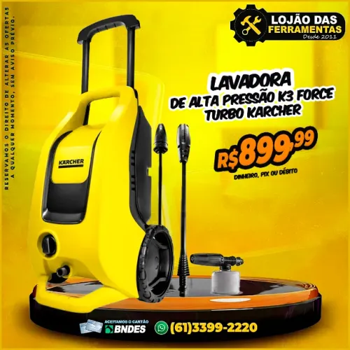 Lavadora de Alta Pressão K3 Force Turbo Karcher