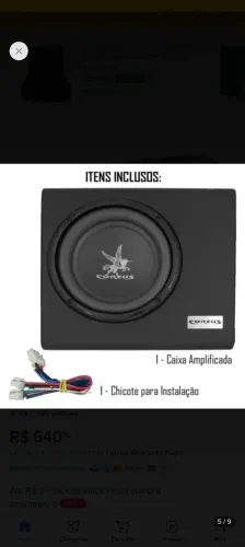 caixa sub slim semi nova