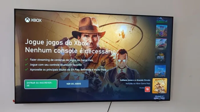Tv smart 4k 50 polegadas Xbox integrado comando de voz