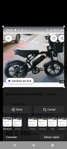 Bicicleta elétrica Fly V20 Semenova 6 mes de uso quero trocar em outra bicicleta Mini