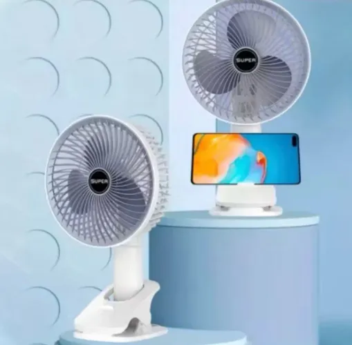 SUPORTE DE CELULAR COM VENTILADOR | 2 em 1 USB Recarregável