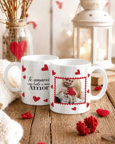 Caneca personalizada Dia dos Namorados com foto