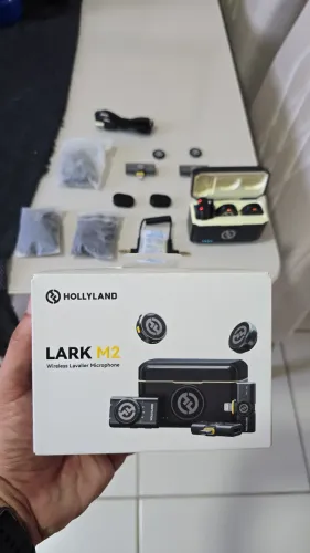 Microfone de Lapela Lark M2 Combo Completo Hollyland