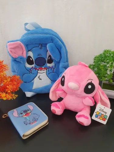 KIT STITCH COMPLET - MOCHILA + CARTEIRA + PELÚCIA R$99,99