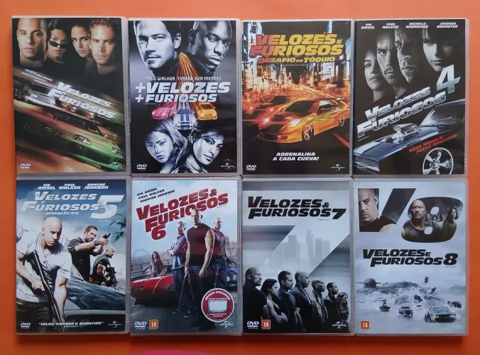 Dvd Coleção Velozes e Furiosos 1 à 8