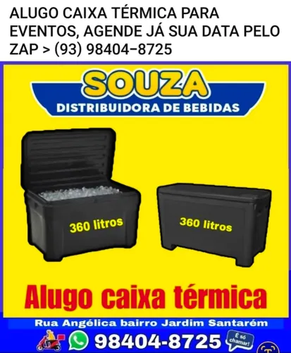 Aluguel de caixa térmica