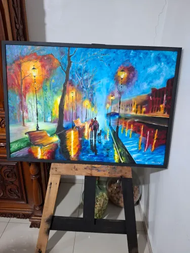 Quadro oleo sobre tela