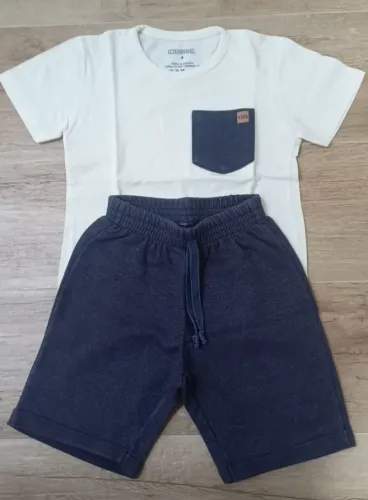 Conjunto camiseta e shorts menino USADO (tamanho 4)