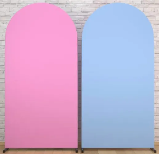 Capa de painel 2x1m dupla face na cor azul bebê e rosa bebê