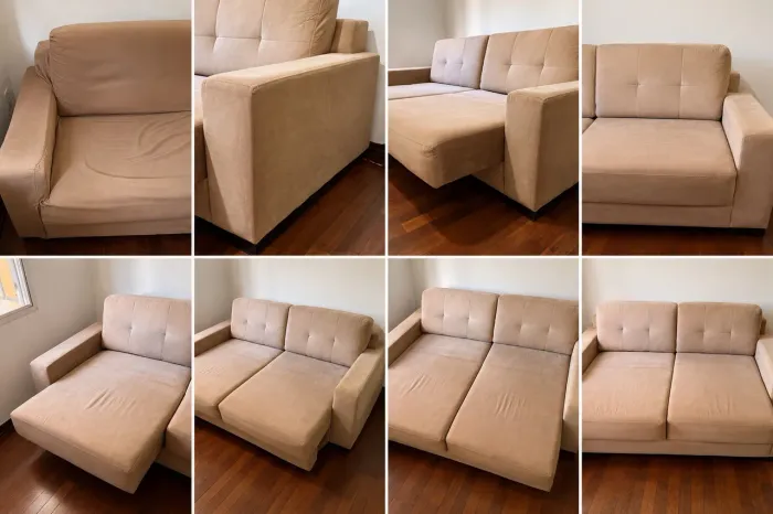 Sofa Cama Retrátil de em Madeira