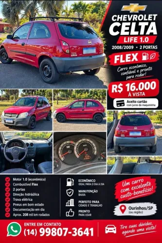 Chevrolet Celta Life/ LS 1.0 MPFI 8V Flexpower 3P 2009