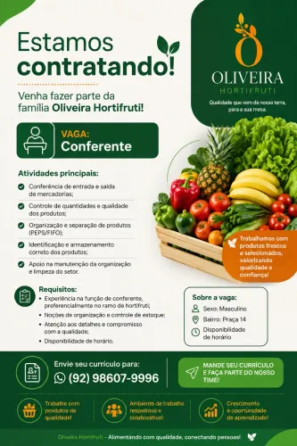Vaga para conferente