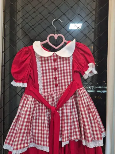 Vestido infantil chapeuzinho vermelho