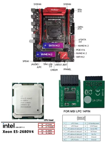 Kit X99 + TPM 2.0 + Secure BOOT + 8GB RAM