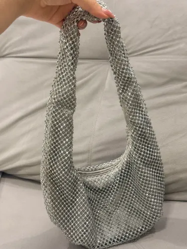 Bolsa Zara Prata Metalizada