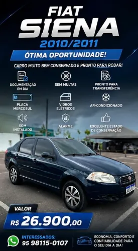 Fiat Siena EL 1.0 MPI Fire Flex 8V 4P 2011