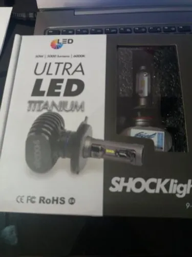 Led ultra led h7 schocklight nova na embalagem garantia instalado