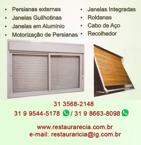 Consertos Janelas e portas persianas Externas *