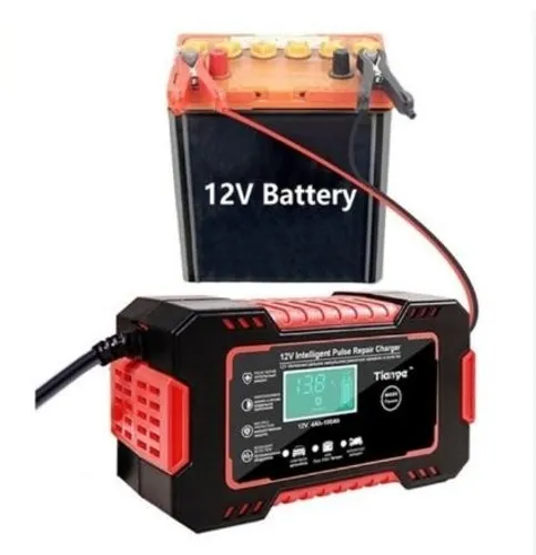 Carregador Bateria 12v 4-6ah Tela Lcd Auto Moto 12v Inteligente Função Rapara Bivolt