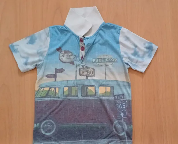 Camiseta Infantil M/C Alphabeto Estampa Kombi