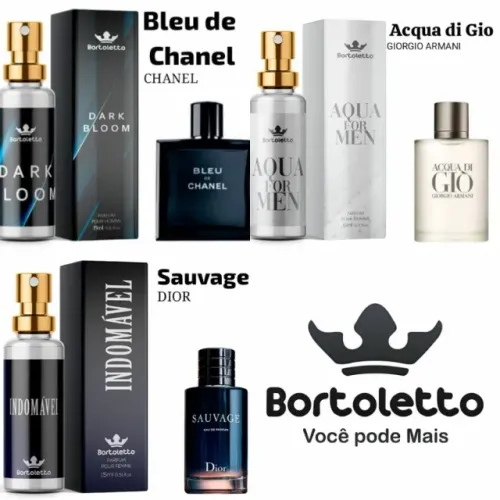 Perfumes 15ml Bortoletto - Varias Fragrâncias