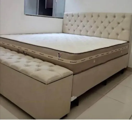 Cama Box super kingl com Baú