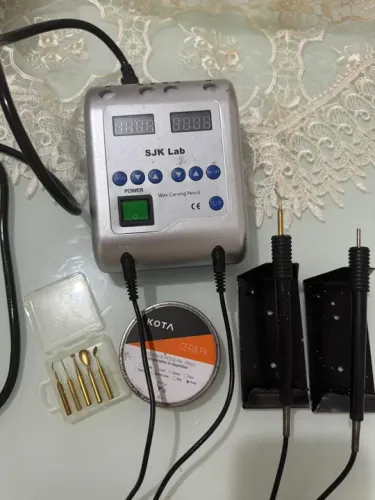 Gotejador de cera elétrico duplo para enceramento odontológico