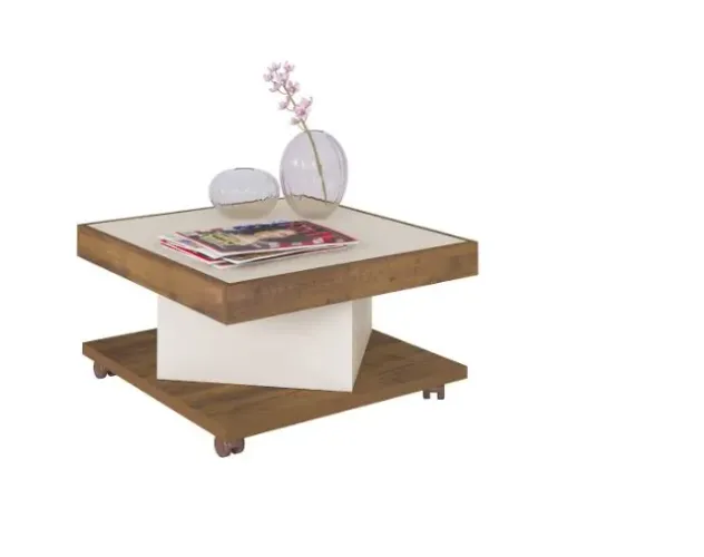Promoção Mesa de Centro Marrom e Branco - Pro M