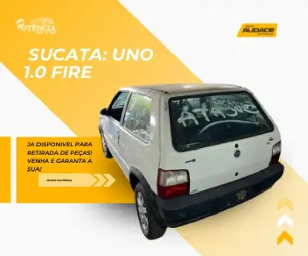 Sucata Uno 1.0 Fire já disponível para retirada de peças 