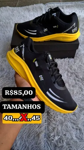 Tênis Caterpillar Preto e Amarelo
