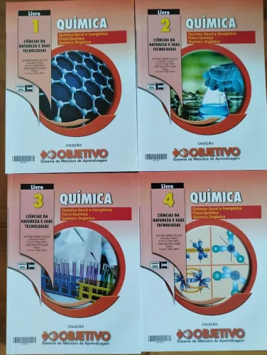 Livros de Química Coleção Objetivo 2024 - Volumes 1 a 4