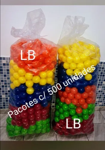 Pacotes de Bolinhas Coloridas c/ 500 Unidades