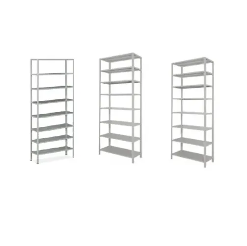 2 duas estante prateleira de aço 30x90x200 8 bandejas semi nova chapa forte