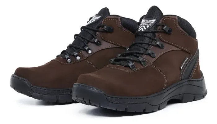 Bota Adventure Acero Iron Casual Baixo Couro Resistente Leve com CA Nº41