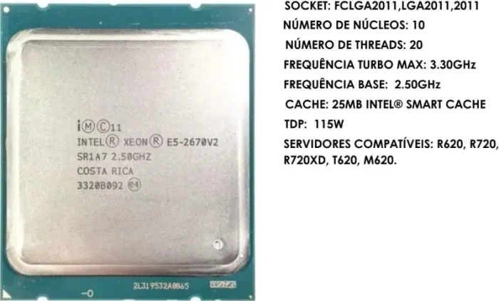 Processador Xeon 2670 V2 10/20